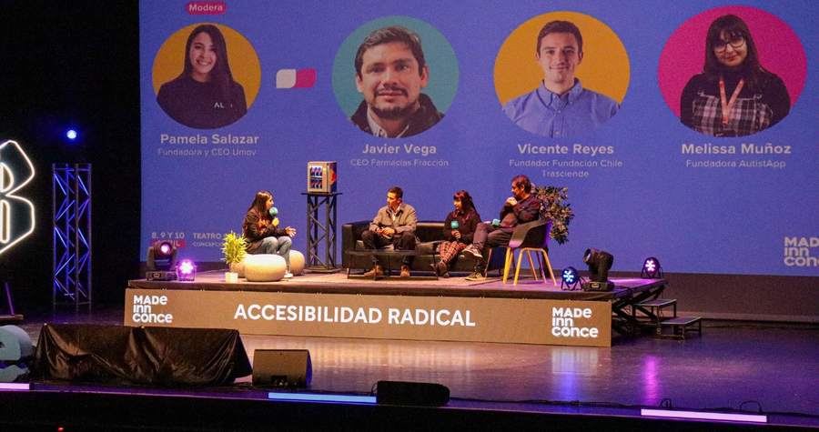 Vicente Reyes exponiendo en el Made Inn Conce